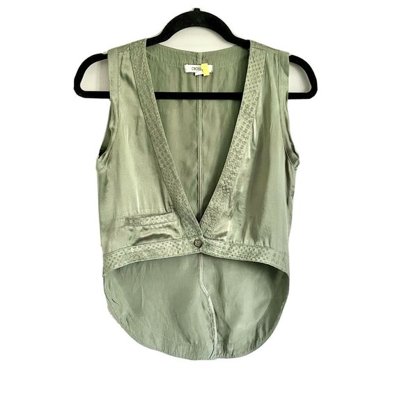 Crossley Jackets & Blazers - Crossley Italy Silk Hi-Lo Fishtail Vest - XS/S